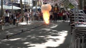 Tronada d’inici de Festa Major d’Igualada i Presentació de Salero, tabal, Estampa i lliurament del penó