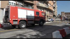 Incendi taller mecànic a Manresa