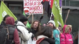 Manifestació en el segon dia de vaga a Manresa