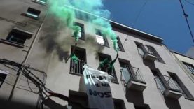 La manifestació de l’u de maig de Manresa, acaba amb l’ocupació d’un bloc de pisos al carrer de la pilota