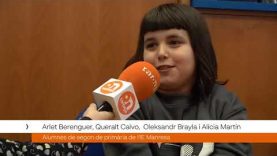 Els nens de l’Institut Escola Manresa visiten les instal·lacions de Canal Taronja i Radio Manresa