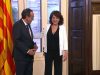 Anna Erra entrega la presidència del Parlament a Josep Rull